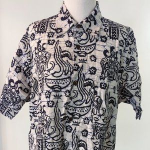 Men Dress Shirt with Graphic Print, NWOT, Size M